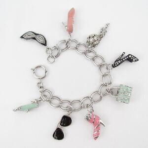 Juicy Couture Silver Tone Charm Bracelet
